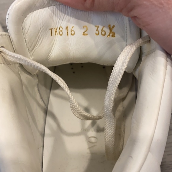 Valentino high top white/gold Rockstud sneakers - Picture 4 of 5